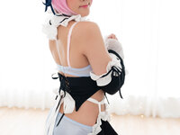 ayakomatsu alone in a room with cosplay maid cospuri 0304